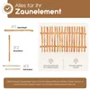 BOOGARDI Zaunelement Haselnuss · 140x200cm (Lattenabstand Produktbild-Vorschau 5