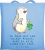 Mr. & Mrs. Panda Tote Bag Sommelier Herz - Sky Blue - Produktbild-Vorschau 1