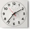 Wanduhr - Quadrat - Glasuhr - Frau eins Linie - 40x40cm - Produktbild-Vorschau 1