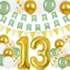 Dekorationsset zum 13. Geburtstag Banner Folienballons für Produktbild-Vorschau 1