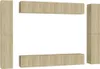 vidaXL 10-tlg. TV-Schrank-Set Sonoma-Eiche Holzwerkstoff Produktbild-Vorschau 1