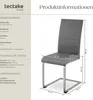 tectake® Set Schwingstuhl Bettina gepolstert mit Produktbild-Vorschau 5
