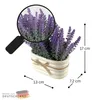 Künstlicher Lavendel im Topf mit Schleife, Kunstpflanze Produktbild-Vorschau 4