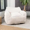 Poltrona pouf in velluto a coste BANANAIR 100x110 cm bianco Anteprima dell’immagine prodotto 10