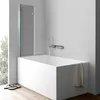 Pevná sprchová zástěna 100x140 cm, skládací panel pro vanu, Náhled obrázku produktu 11
