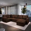 A spacious living room with a large sectional sofa. Produktbild-Vorschau