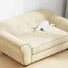vidaXL Hundesofa Creme 72x45x30 cm Plüsch Náhled obrázku produktu 3