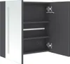 vidaXL Armoire à miroir LED pour salle de bain Gris Voir les images du produit 5