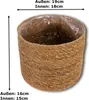 Seegras Korb rund natur Ø 19 x 16cm mit Einsatz Blumentopf Produktbild-Vorschau 5