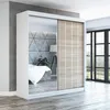 Schwebetürenschrank, 2-türig Schrank mit Spiegel! Moderne Produktbild-Vorschau 1
