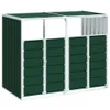 vidaXL Odpadkový box na 2 tony zelený 144x81x113 cm oceľ Náhľad obrázku produktu 1