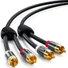 deleyCON 3,0m Cinch Stereo Audio RCA Kabel 2x Stecker - Produktbild-Vorschau 2