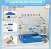 PawHut Hamsterkäfig für Zwerghamster 4 Etagen Nagerkäfig Produktbild-Vorschau 6