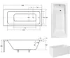 Badewanne TALIA 110x70 mit Füßen, mit Siphon und Schürze Produktbild-Vorschau 4