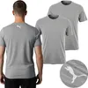 PUMA Herren T-Shirt 2er Pack Basic T-Shirt Grau Baumwolle Produktbild-Vorschau 2