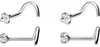 Nasenpiercing, Nasenstecker 925er Silber Nasenstecker Produktbild-Vorschau 2