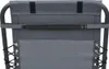 A close-up view of the top section of a gray recliner chair, showing the fabric and frame. Produktbild-Vorschau