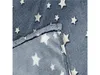 A close-up view of a gray blanket with white stars. The blanket is folded, showing the texture and edge. Anteprima dell’immagine prodotto