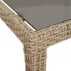 vidaXL Gartentisch 90x90x75 cm Gehärtetes Glas Poly Rattan Produktbild-Vorschau 6