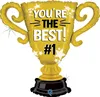 28" Folienballon Shape Pokal You´re the best! | 71 cm Produktbild-Vorschau 1