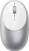 A top-down view of a silver and white wireless computer mouse against a white background. Produktbild-Vorschau