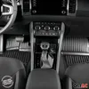 The interior of a car, focusing on the center console and floor mats. Produktbild-Vorschau