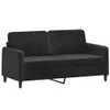The Living Store 2-tlg. Sofagarnitur mit Kissen Schwarz Produktbild-Vorschau 4