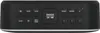 A close-up, front-facing view of the control panel of a black digital radio with silver trim. Produktbild-Vorschau