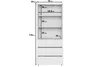 MINIO – Hoge kast met lades, model LOKET 70, kasjmierbeige Productafbeelding-voorbeeld 6