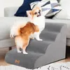 Hunderampe Hundetreppe 4 Stufen rutschfest Haustiertreppe Produktbild-Vorschau 2