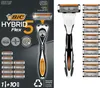 Rasoir BIC Hybrid 5 Flex pour hommes, rasage humide avec 10 Voir les images du produit 5