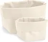 Two canvas organizers of different sizes are shown against a white background. Produktbild-Vorschau