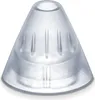 A clear product shot of a transparent conical attachment. Produktbild-Vorschau