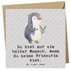 Mr. & Mrs. Panda Grußkarte Friseurin Herz - Grau Pastell - Produktbild-Vorschau 1