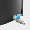 A close-up of a tap attached to a black barrel. Náhled obrázku produktu