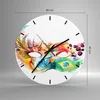 Wanduhr - Rund - Glasuhr - Flagge Karneval Brasilien - Produktbild-Vorschau 3