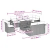 9-tlg. Garten-Sofagarnitur mit Kissen Schwarz Poly Rattan Produktbild-Vorschau 11