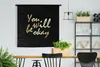 MuchoWow® Wandteppich Wandbehang Zitat - Motivation - Gold Produktbild-Vorschau 2