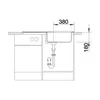 A technical drawing or diagram of a kitchen sink and cabinet. Náhľad obrázku produktu