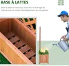 Outsunny Jardiniššre avec treillis, bac š€ fleurs, lit Voir les images du produit 6