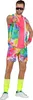 A man wearing a colorful 80s-style costume. Produktbild-Vorschau