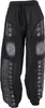 Yogahose, Uni-Baumwoll-Goa-Hose mit Druck - Schwarz, Damen, Produktbild-Vorschau 3