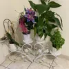 FATIVO porta piante bianco - porta fiori in metallo con 4 Anteprima dell’immagine prodotto 8