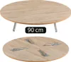 Sofra table ronde au sol en bois avec pieds pliables Ø90 cm Voir les images du produit 4