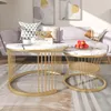 Set aus 2 runden Couchtischen, modern, mit glänzender Produktbild-Vorschau 3