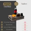 Couchbox mit 4 Glasschalen in Grau | Couchbar Snackbox für Produktbild-Vorschau 3