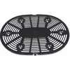 A black plastic grate with an oval shape and a slotted pattern. Produktbild-Vorschau