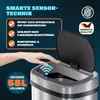 MONZANA Sensor Mülleimer Küche Silber Produktbild-Vorschau 3