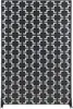 A black metal privacy screen with a geometric pattern, standing on a light gray background. Náhľad obrázku produktu