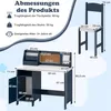 Zestaw biurek dla dzieci COSTWAY, drewniane biurko szkolne, Podgląd zdjęcia produktu 3